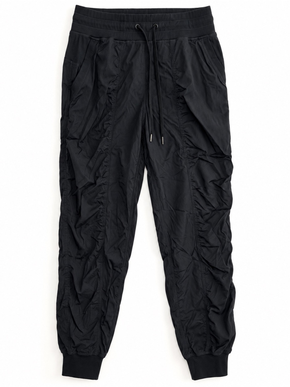 CRZ YOGA Black Lightweight Cargo Jogger Pants Drawstring Ankle